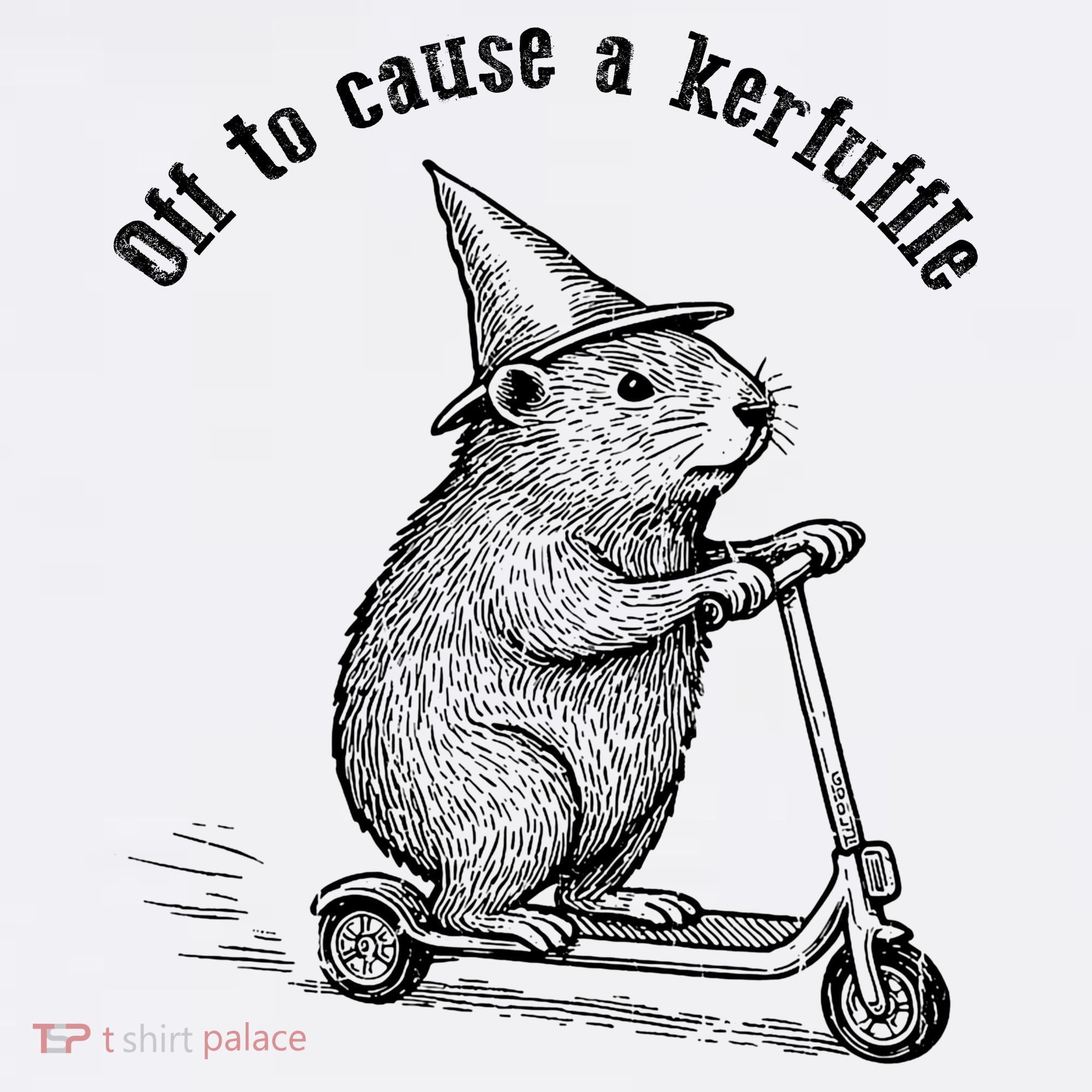 Off To Cause A Kerfuffle Capybara Scooter Chaos Women's Hoodie