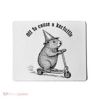 Off To Cause A Kerfuffle Capybara Scooter Chaos Mousepad thumb 0