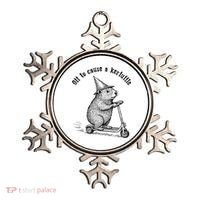 Off To Cause A Kerfuffle Capybara Scooter Chaos Ornament thumb 0