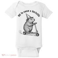 Off To Cause A Kerfuffle Capybara Scooter Chaos Baby Bodysuit thumb 0