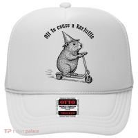 Off To Cause A Kerfuffle Capybara Scooter Chaos Hat thumb 0