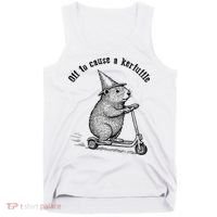 Off To Cause A Kerfuffle Capybara Scooter Chaos Tank Top thumb 0