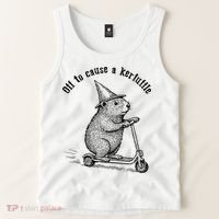 Off To Cause A Kerfuffle Capybara Scooter Chaos Tank Top thumb 2
