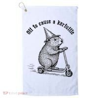 Off To Cause A Kerfuffle Capybara Scooter Chaos Golf Towel thumb 0