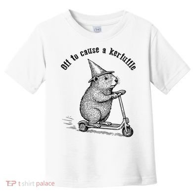 Off To Cause A Kerfuffle Capybara Scooter Chaos Toddler T-Shirt
