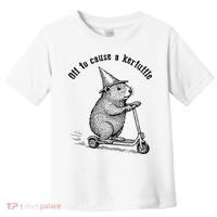 Off To Cause A Kerfuffle Capybara Scooter Chaos Toddler T-Shirt thumb 0