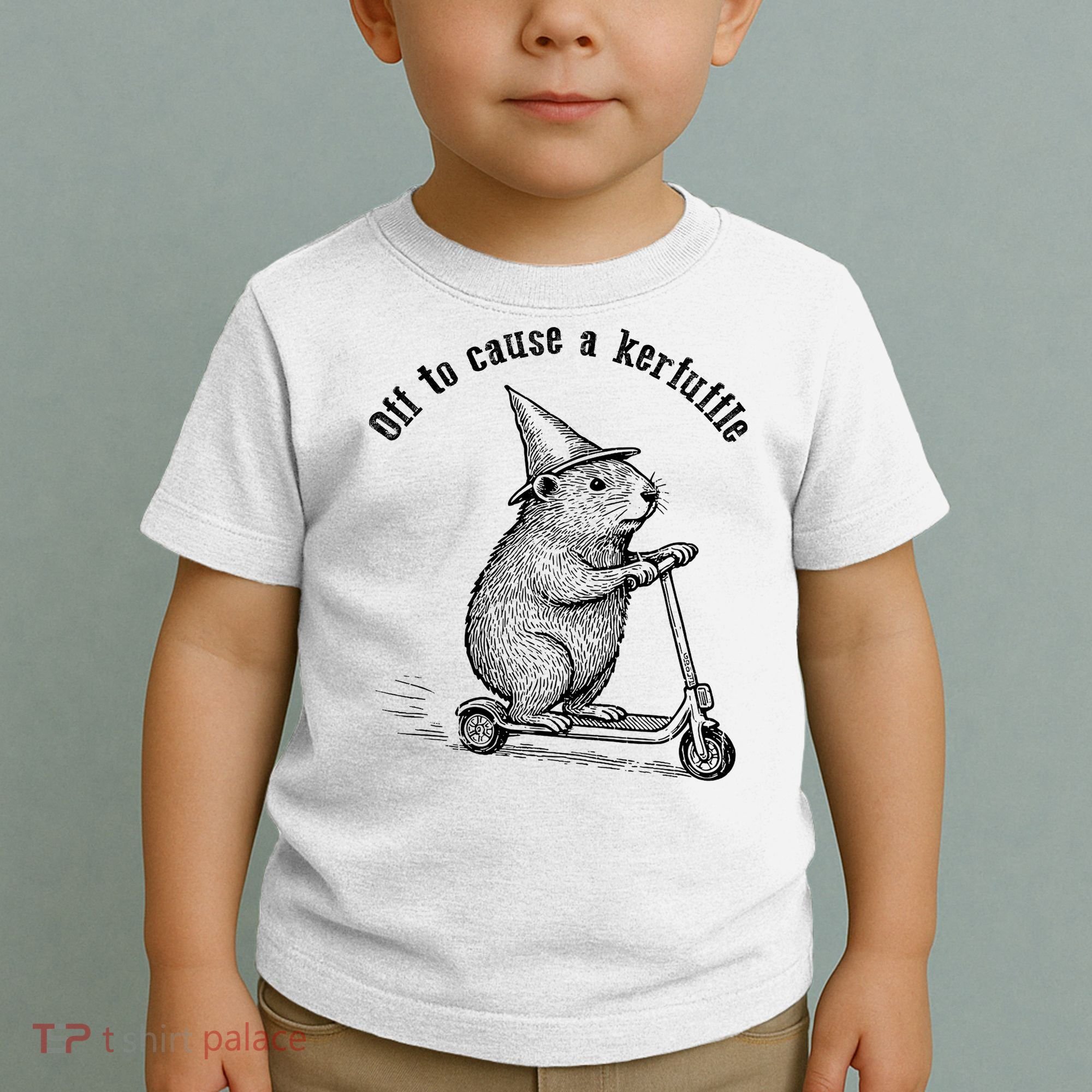 Off To Cause A Kerfuffle Capybara Scooter Chaos Toddler T-Shirt