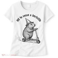 Off To Cause A Kerfuffle Capybara Scooter Chaos Women's T-Shirt thumb 0