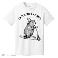 Off To Cause A Kerfuffle Capybara Scooter Chaos Kids T-Shirt thumb 0