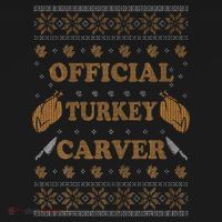 O.fficial Turkey Carver  Funny Thanksgiving Ugly Doggie Tank thumb 4