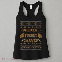 O.fficial Turkey Carver  Funny Thanksgiving Ugly Women's Tank Top thumb 3
