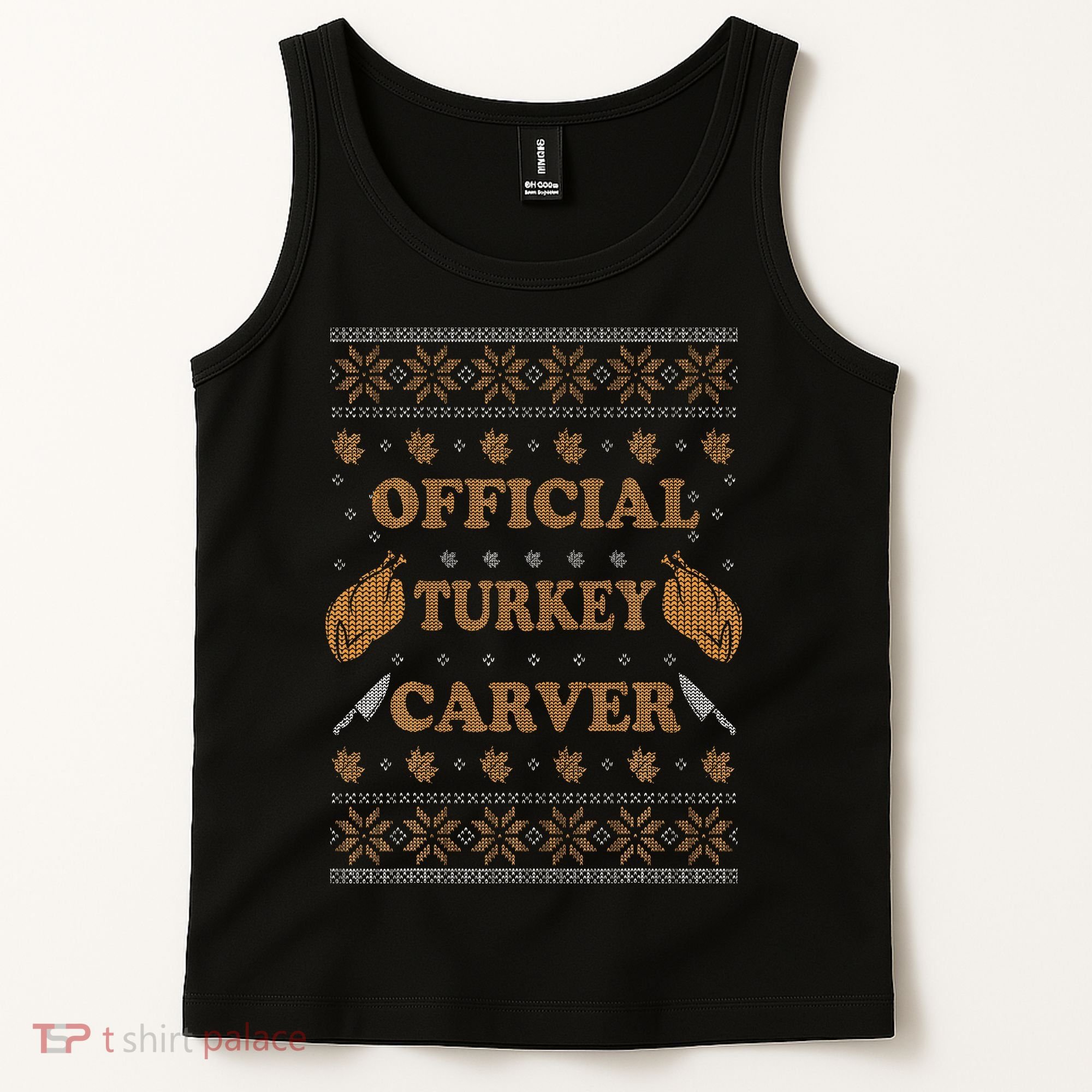 O.fficial Turkey Carver  Funny Thanksgiving Ugly Tank Top
