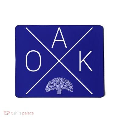 Oak Tree Cross Design (Grey) Gift Oakland California Gift Mousepad