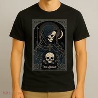 Occult Tarot Card The Death Skeleton Goth Dark Witchcraft T-Shirt thumb 3