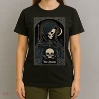 Occult Tarot Card The Death Skeleton Goth Dark Witchcraft T-Shirt thumb 4