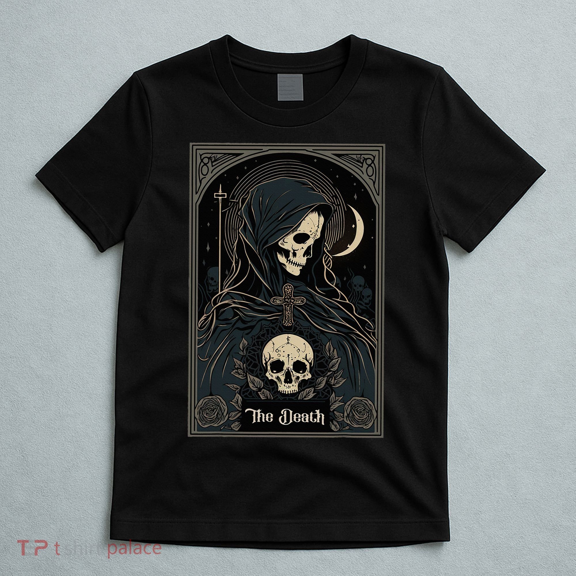 Occult Tarot Card The Death Skeleton Goth Dark Witchcraft T-Shirt