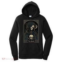 Occult Tarot Card The Death Skeleton Goth Dark Witchcraft Women's Hoodie thumb 0