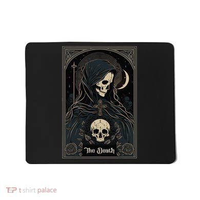 Occult Tarot Card The Death Skeleton Goth Dark Witchcraft Mousepad