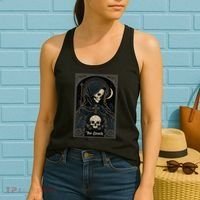 Occult Tarot Card The Death Skeleton Goth Dark Witchcraft Women's Tank Top thumb 2
