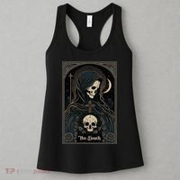 Occult Tarot Card The Death Skeleton Goth Dark Witchcraft Women's Tank Top thumb 3