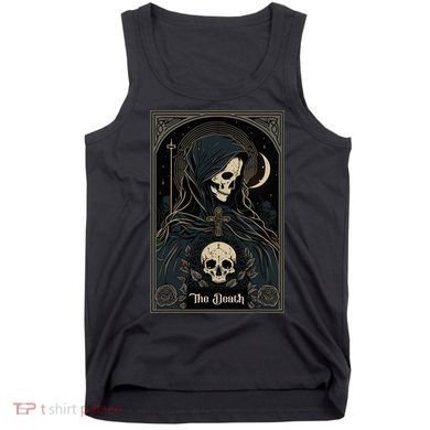 Occult Tarot Card The Death Skeleton Goth Dark Witchcraft Tank Top