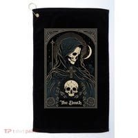 Occult Tarot Card The Death Skeleton Goth Dark Witchcraft Golf Towel thumb 0