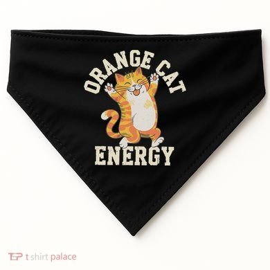Orange Tabby Cat Orange Cat Energy USA-Made Doggie Bandana