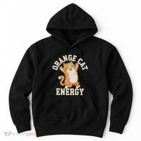 Orange Tabby Cat Orange Cat Energy Hoodie thumb 0