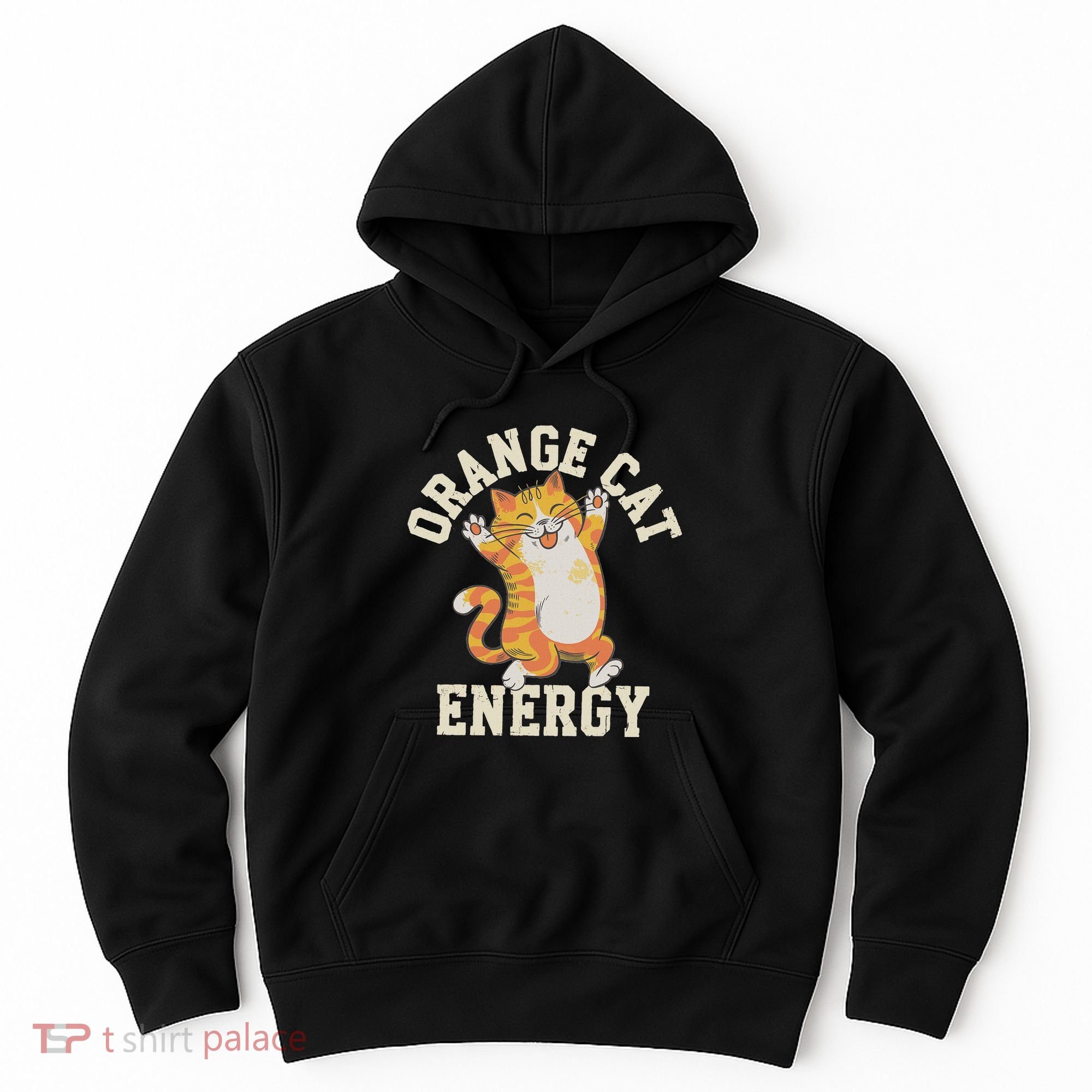 Orange Tabby Cat Orange Cat Energy Hoodie