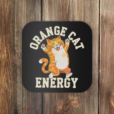 Orange Tabby Cat Orange Cat Energy Coaster
