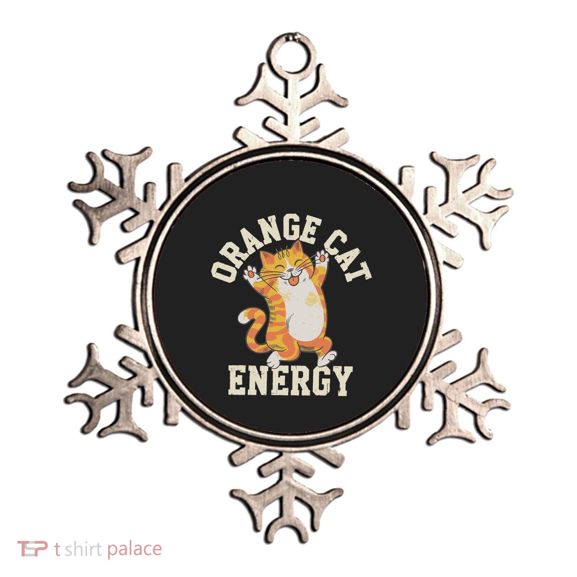 Orange Tabby Cat Orange Cat Energy Ornament