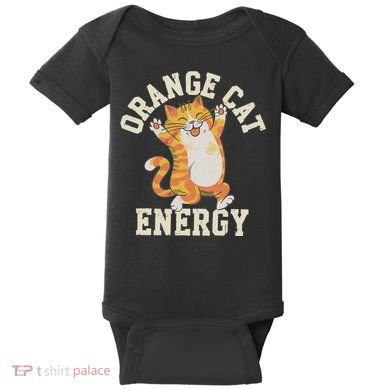Orange Tabby Cat Orange Cat Energy Baby Bodysuit