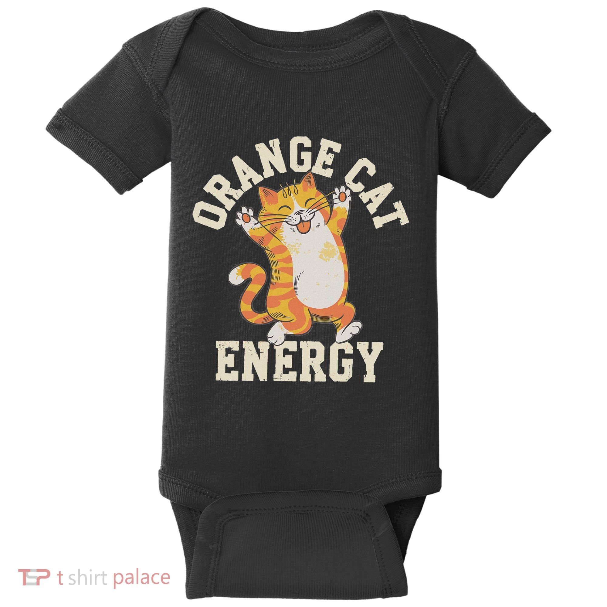 Orange Tabby Cat Orange Cat Energy Baby Bodysuit