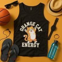 Orange Tabby Cat Orange Cat Energy Tank Top thumb 4