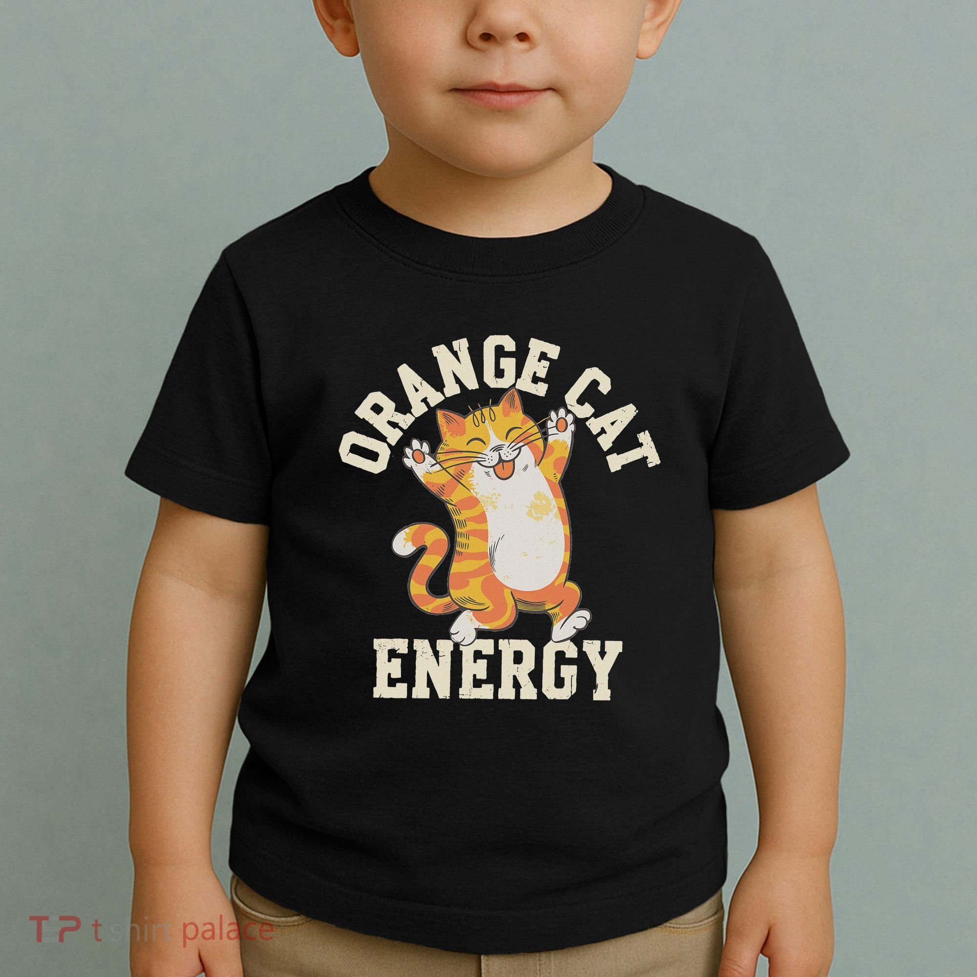 Orange Tabby Cat Orange Cat Energy Toddler T-Shirt