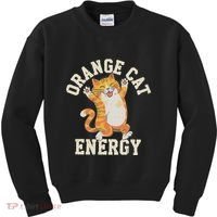 Orange Tabby Cat Orange Cat Energy Kids Sweatshirt thumb 0