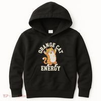 Orange Tabby Cat Orange Cat Energy Kids Hoodie thumb 0