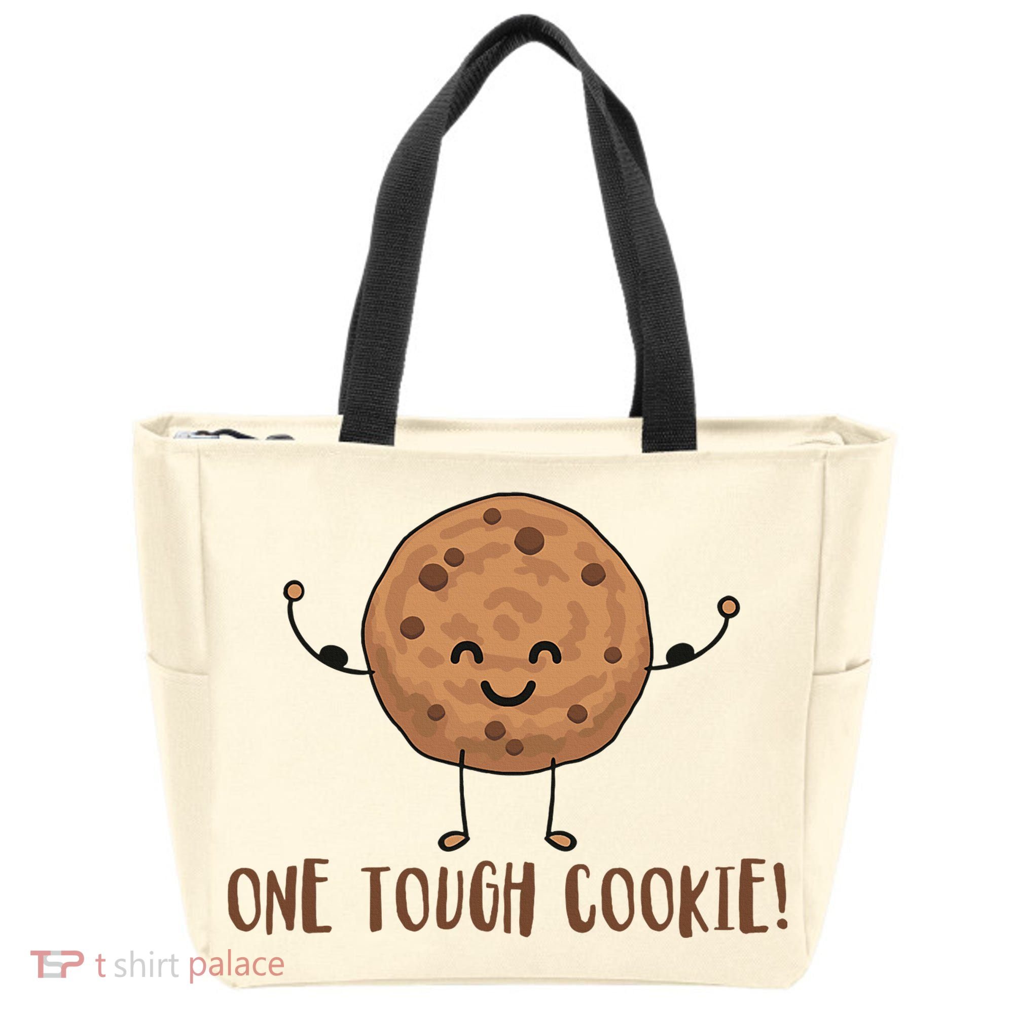 One Tough Cookie Cute Chocolate Chip Cookie With Muscles Tote Bag