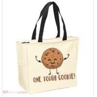 One Tough Cookie Cute Chocolate Chip Cookie With Muscles Tote Bag thumb 2