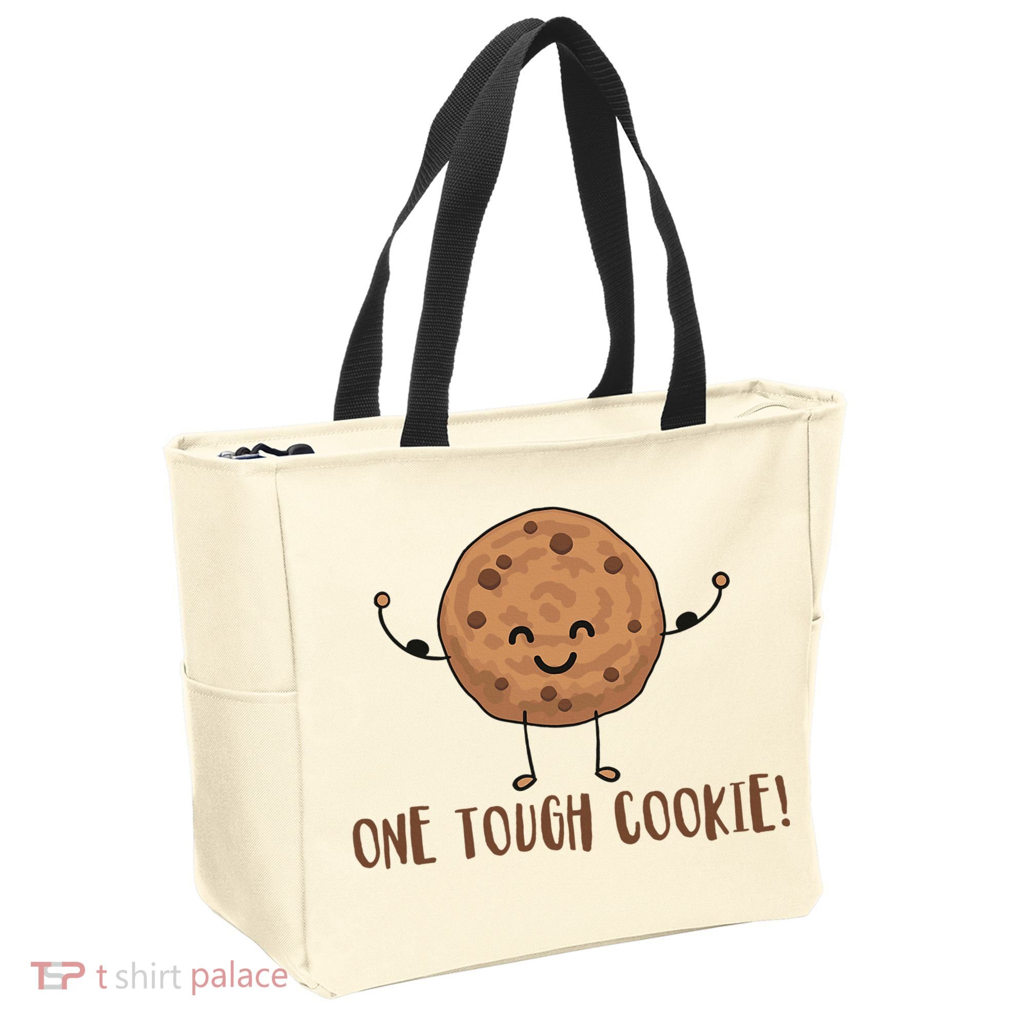 One Tough Cookie Cute Chocolate Chip Cookie With Muscles Tote Bag
