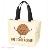 One Tough Cookie Cute Chocolate Chip Cookie With Muscles Tote Bag thumb 3