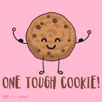 One Tough Cookie Cute Chocolate Chip Cookie With Muscles Coaster thumb 2
