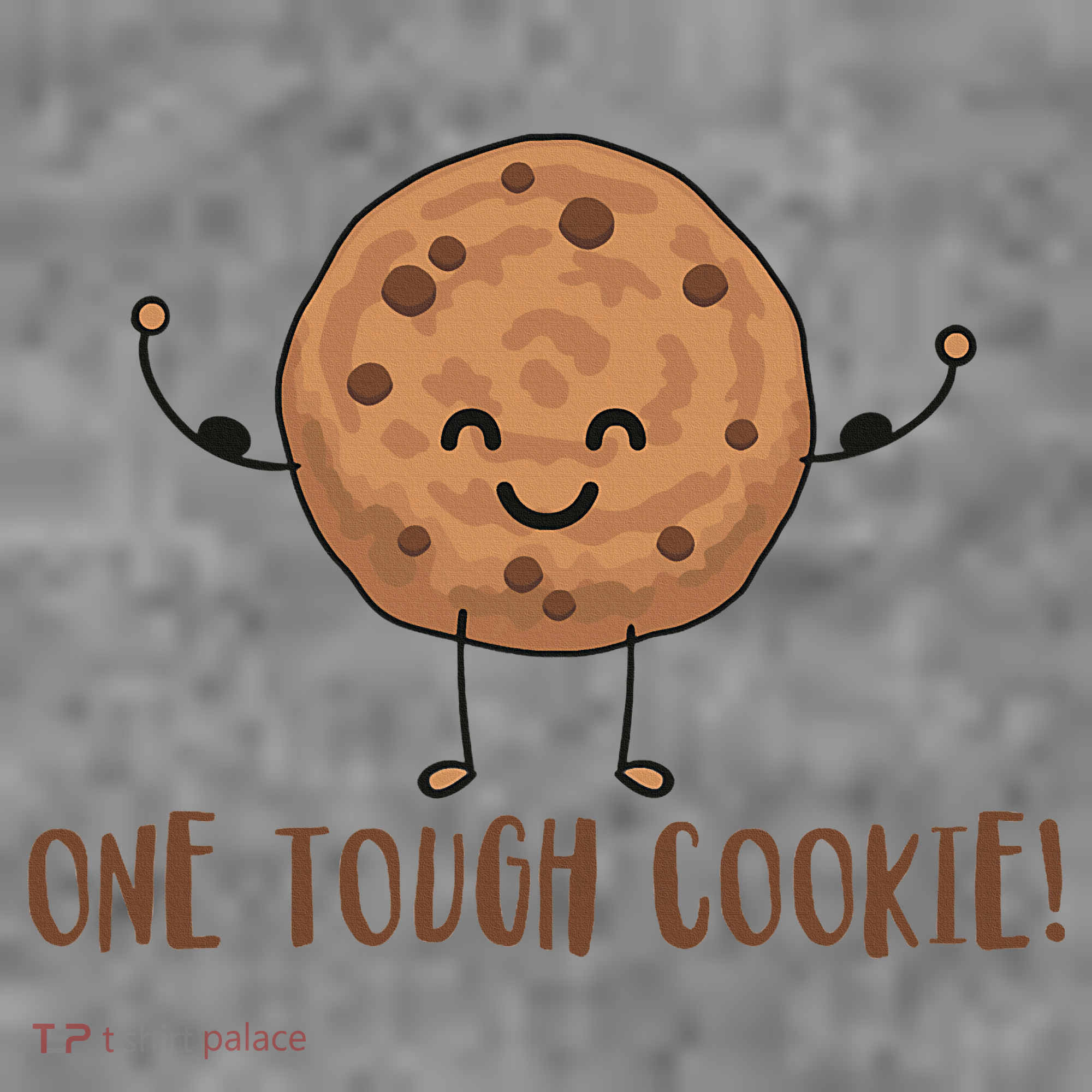 One Tough Cookie Cute Chocolate Chip Cookie With Muscles Toddler Hoodie