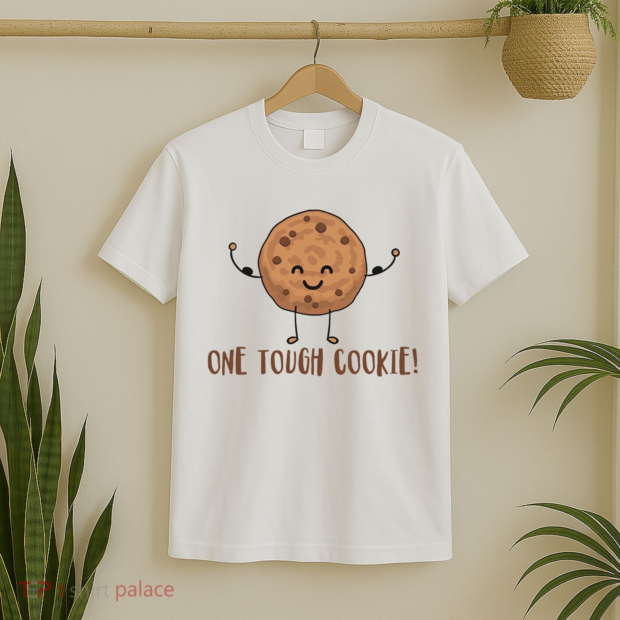 One Tough Cookie Cute Chocolate Chip Cookie With Muscles T-Shirt