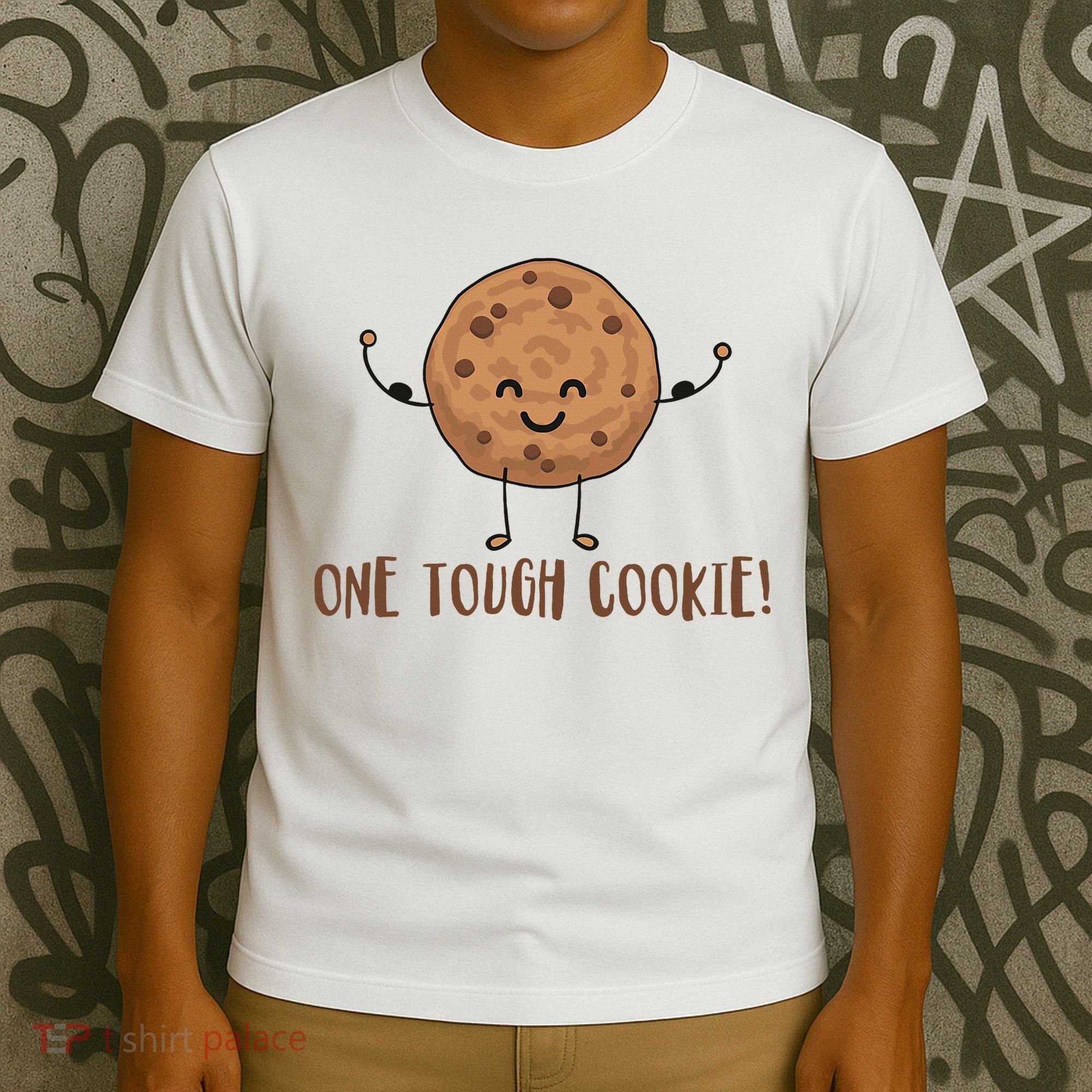One Tough Cookie Cute Chocolate Chip Cookie With Muscles T-Shirt