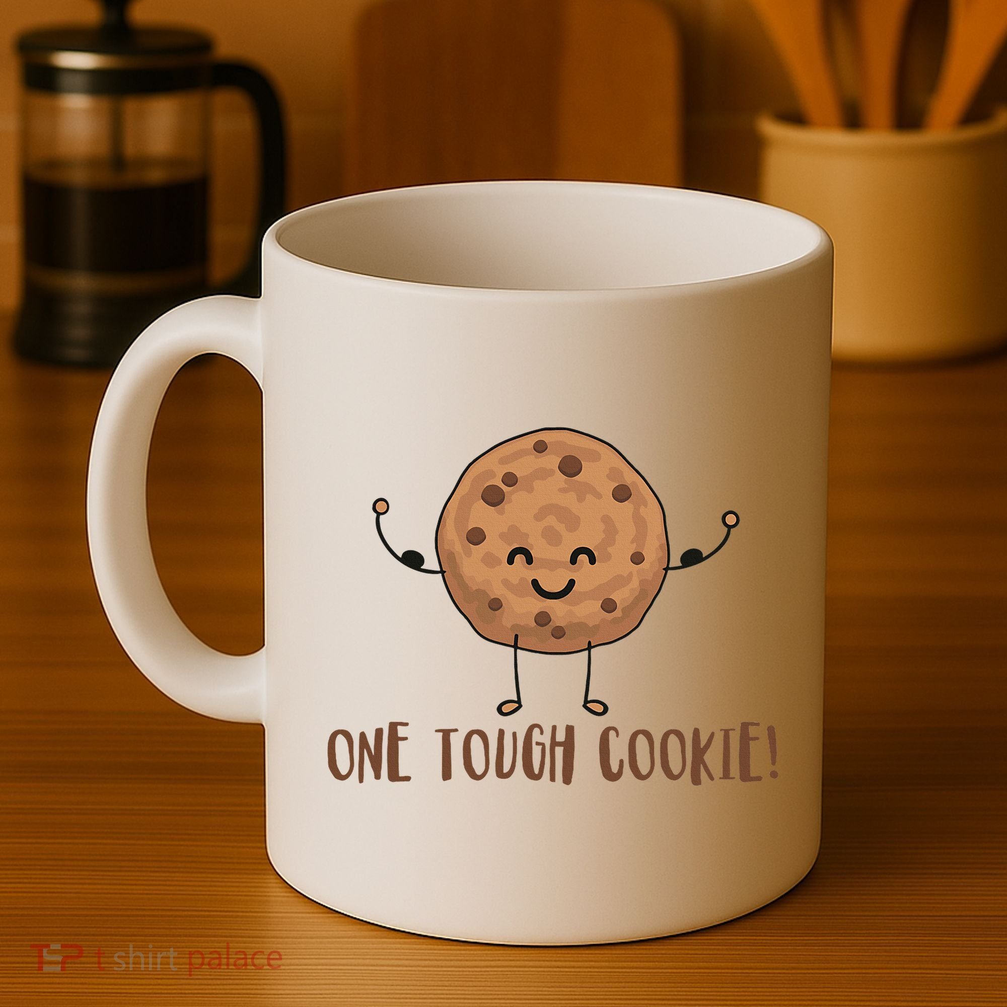 One Tough Cookie Cute Chocolate Chip Cookie With Muscles Coffee Mug