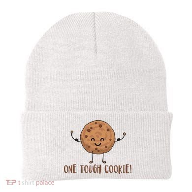 One Tough Cookie Cute Chocolate Chip Cookie With Muscles Beanie