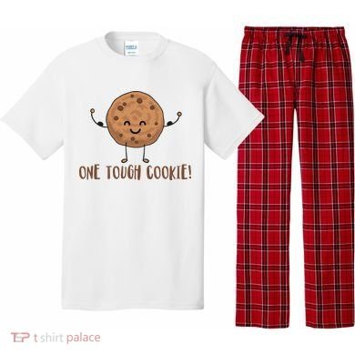 One Tough Cookie Cute Chocolate Chip Cookie With Muscles Pajama Set