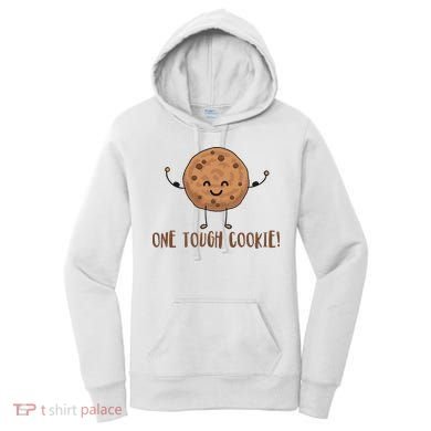 One Tough Cookie Cute Chocolate Chip Cookie With Muscles Women's Hoodie