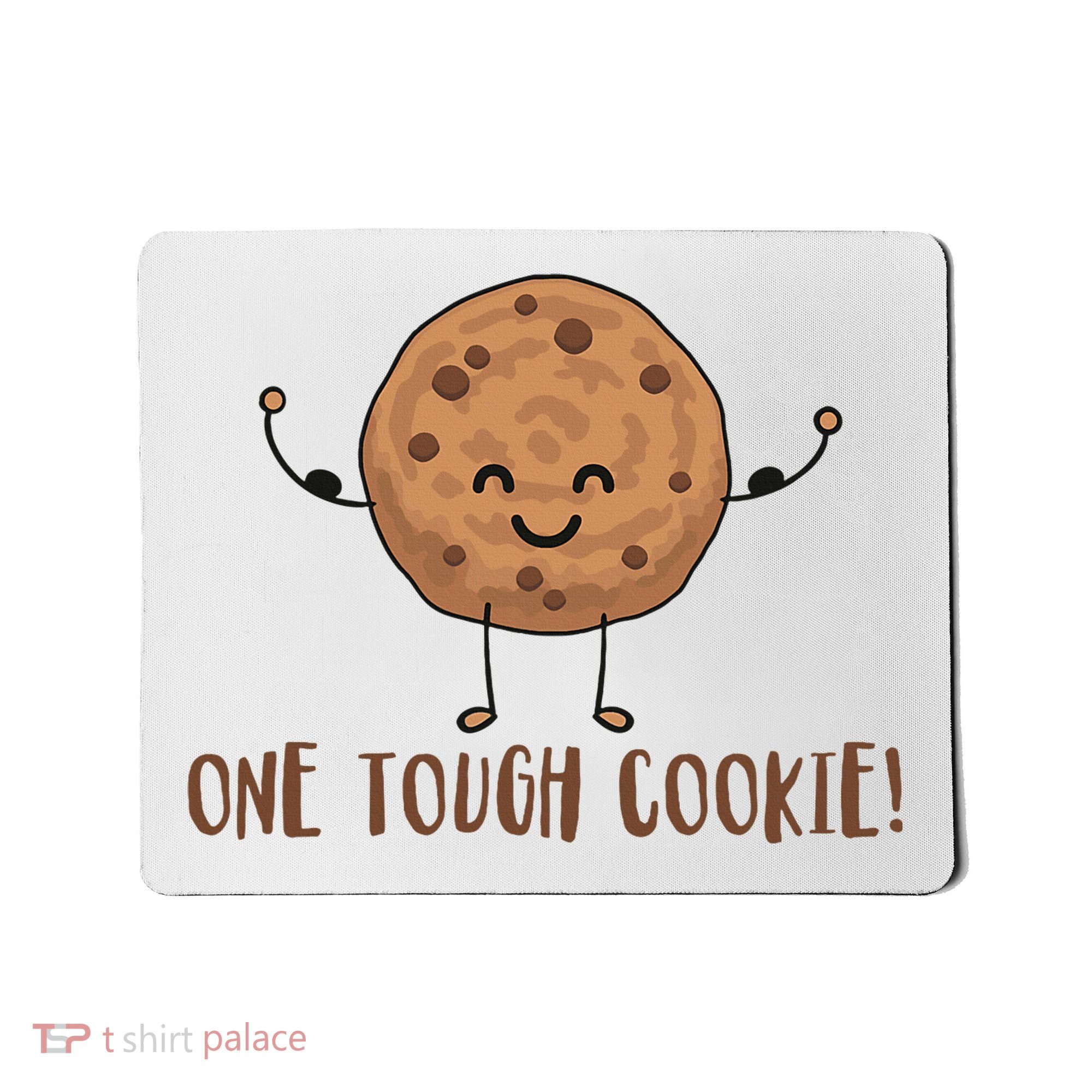 One Tough Cookie Cute Chocolate Chip Cookie With Muscles Mousepad
